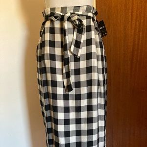 Plaid pencil skirt